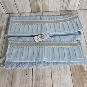 Avanti Shalimar Blue Fog Decorative Towel Set Fingertip and Washcloth NWT